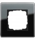 Рамка на 1 пост Gira Esprit Glass C, черное стекло 0211505