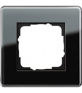 Рамка на 1 пост Gira Esprit Glass C, черное стекло 0211505