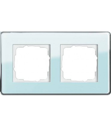 Рамка на 2 поста Gira Esprit Glass C, салатовое стекло 0212518