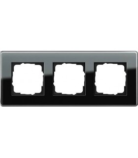 Рамка на 3 поста Gira Esprit Glass C, черное стекло 0213505