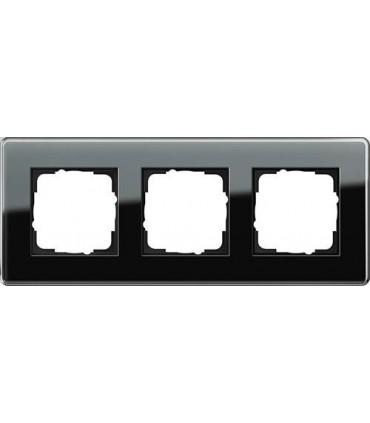 Рамка на 3 поста Gira Esprit Glass C, черное стекло 0213505