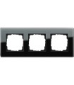Рамка на 3 поста Gira Esprit Glass C, черное стекло 0213505