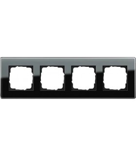 Рамка на 4 поста Gira Esprit Glass C, черное стекло 0214505