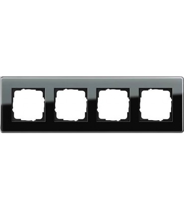 Рамка на 4 поста Gira Esprit Glass C, черное стекло 0214505
