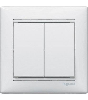 Выключатель 2клав Legrand Valena белый 774405 {PRODUCT_REFERENCE}
