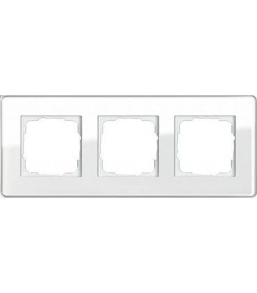Рамка на 3 поста Gira Esprit Glass C, белое стекло 0213512