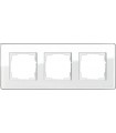 Рамка на 3 поста Gira Esprit Glass C, белое стекло 0213512