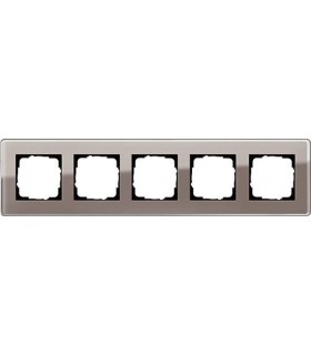 Рамка на 5 постов Gira Esprit Glass C, дымчатое стекло 0215522