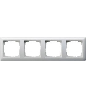 Рамка на 4 поста Gira Standard 55, белый глянец 021403