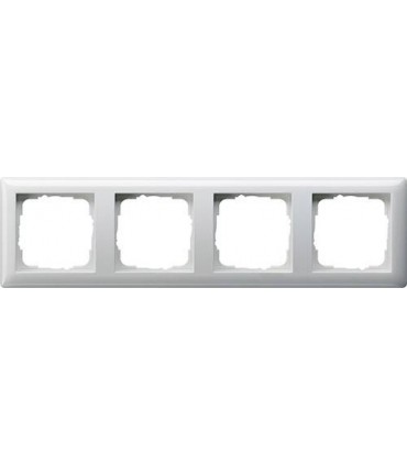 Рамка на 4 поста Gira Standard 55, белый глянец 021403