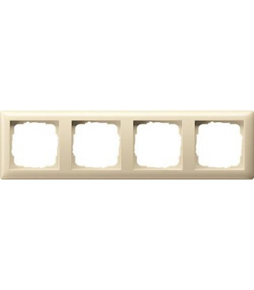 Рамка на 4 поста Gira Standard 55, кремовый глянец 021401