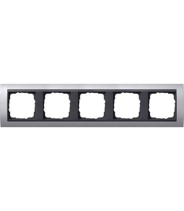 Рамка на 5 постов Gira Event, алюминий/антрацит 021506