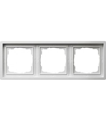 Рамка на 3 поста Gira F100, белый глянец 0213112