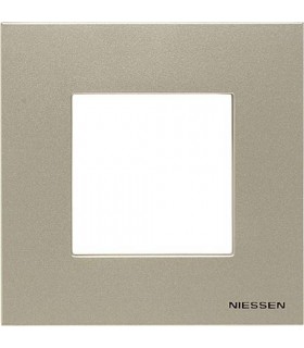 Рамка на 1 пост (2 модуля) ABB Niessen Zenit, шампань N2271 CV