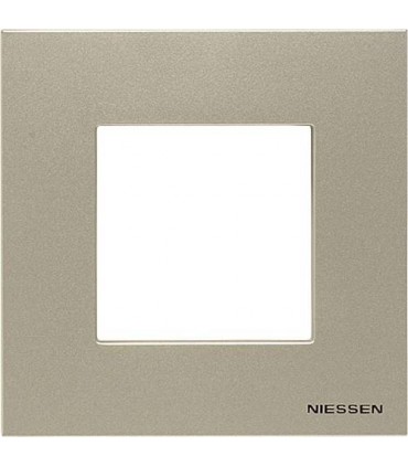 Рамка на 1 пост (2 модуля) ABB Niessen Zenit, шампань N2271 CV