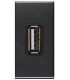 Механизм зарядного устройства USB (1 модуль) 750 мА ABB Niessen Zenit, антрацит N2185 AN