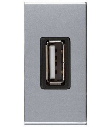 Механизм зарядного устройства USB (1 модуль) 750 мА ABB Niessen Zenit, серебристый N2185 PL