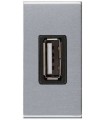 Механизм зарядного устройства USB (1 модуль) 750 мА ABB Niessen Zenit, серебристый N2185 PL