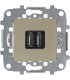 Механизм зарядного устройства USB (2 модуля) 2х750 мА / 1х1500 мА ABB Niessen Zenit, шампань N2285 CV
