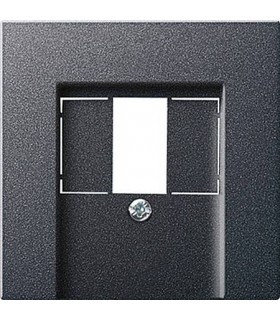 Накладка для TAE и USB без поля для надписи Gira System 55, антрацит 027628