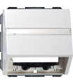 Накладка с опорной пластиной для розеток средств связи, с шильдиком Gira System 55, белый глянец 087003