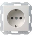 Розетка с/з Gira System 55, белый глянец 018803