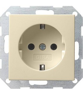 Розетка с/з Gira System 55, кремовый глянец 018801