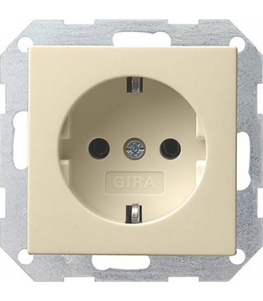 Розетка с/з Gira System 55, кремовый глянец 018801