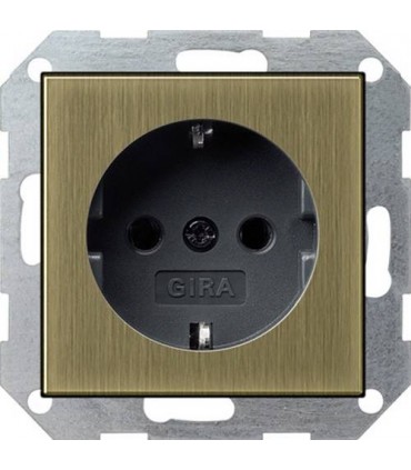 Розетка с/з Gira System 55, бронза/антрацит 0188603