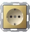 Розетка с/з Gira System 55, латунь/кремовый 0188614