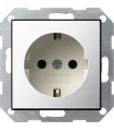 Розетка 2к+3 16А Gira System 55, хром/кремовый 0188615