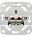 Механизм двойной компьютерной наклонной розетки, 6 кат Gira 245200