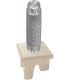 Ручка тумблерного типа с гравировкой FEDE, bright chrome/бежевое основание FD02317CB-A