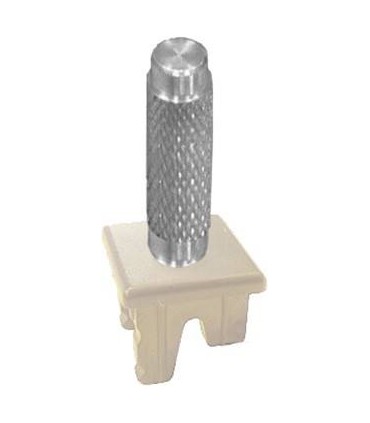 Ручка тумблерного типа с гравировкой FEDE, bright chrome/бежевое основание FD02317CB-A