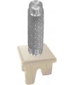 Ручка тумблерного типа с гравировкой FEDE, bright chrome/бежевое основание FD02317CB-A