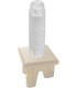 Ручка тумблерного типа с гравировкой FEDE, white/бежевое основание FD02317WH-A