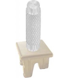 Ручка тумблерного типа с гравировкой FEDE, white/бежевое основание FD02317WH-A