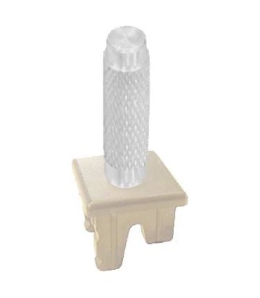 Ручка тумблерного типа с гравировкой FEDE, white/бежевое основание FD02317WH-A