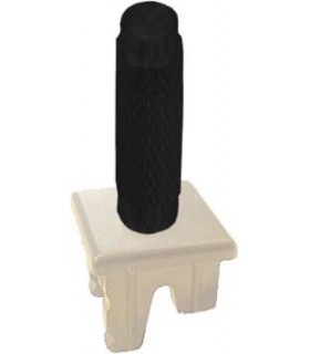 Ручка тумблерного типа с гравировкой FEDE, black/бежевое основание FD02317BK-A
