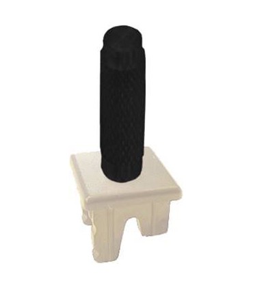 Ручка тумблерного типа с гравировкой FEDE, black/бежевое основание FD02317BK-A