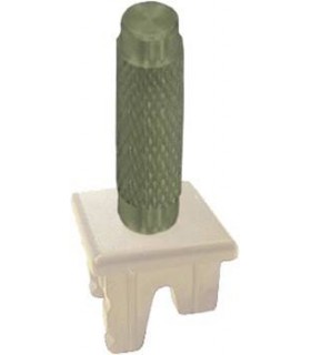 Ручка тумблерного типа с гравировкой FEDE, green olive/бежевое основание FD02317GO-A