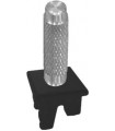 Ручка тумблерного типа с гравировкой FEDE, bright chrome/черное основание FD02317CB-M