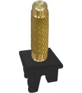 Ручка тумблерного типа с гравировкой FEDE, bright gold/черное основание FD02317OB-M