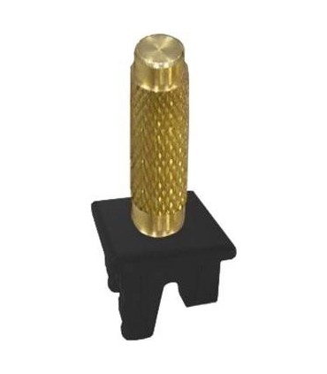 Ручка тумблерного типа с гравировкой FEDE, bright gold/черное основание FD02317OB-M