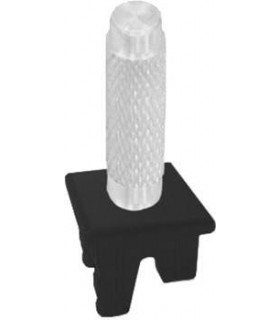 Ручка тумблерного типа с гравировкой FEDE, white/черное основание FD02317WH-M