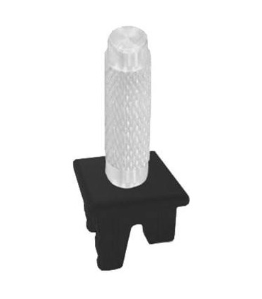 Ручка тумблерного типа с гравировкой FEDE, white/черное основание FD02317WH-M