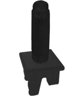 Ручка тумблерного типа с гравировкой FEDE, black/черное основание FD02317BK-M
