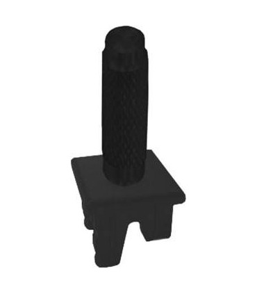 Ручка тумблерного типа с гравировкой FEDE, black/черное основание FD02317BK-M