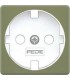 Обрамление розетки 2к+з FEDE, green olive + white FD04314GO