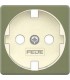 Обрамление розетки 2к+з FEDE, green olive + beige FD04314GO-A